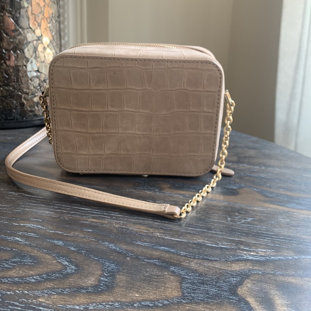 Furla Camelia Greige Suede Mini Crossbody New With Tags - Picture 2 of 10